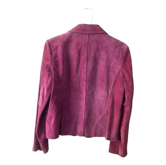 Pink Sued leather Jacket ValerieStevens Size Medium - Picture 4 of 4